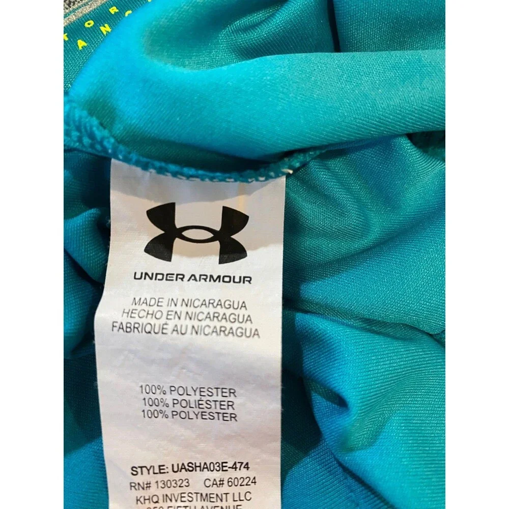 Boy's size 7 Under Armour T-shirt Polyester Athletic Graphic Tee Short Sleeve